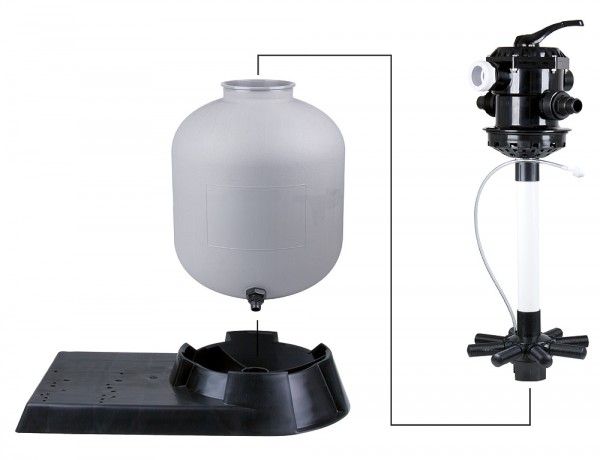 Ubbink PoolFilter Set 500 Sandfilteranlage für Pool bis 36m³ mit Pumpe 9 m³/h