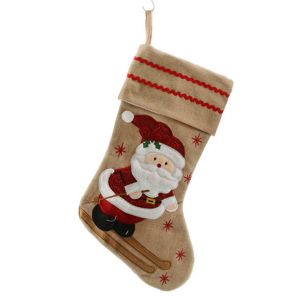 Weihnachtsstrumpf Weihnachtsmann Nikolausstiefel Jute Nikolausstrumpf Weihnachtssocke 40cm Weihnachtsstrumpf Weihnachtsmann Nikolausstiefel Jute Nikolausstrumpf Weihnachtssocke 40cm