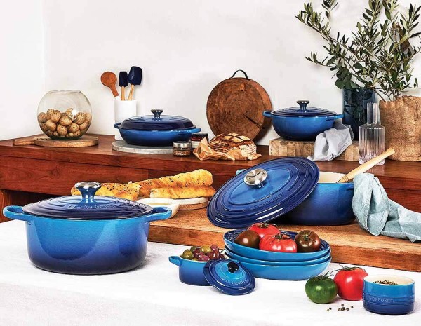 Le Creuset Suppenteller Steinzeug Azure Blau 22cm