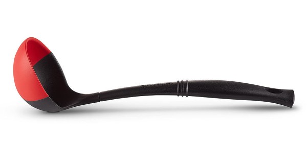 Le Creuset Schöpflöffel mit Silikon-Einsatz Schwarz/Rot