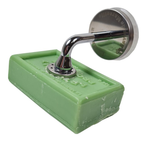 Seifenhalter mit Magnet und Saugnapf Verchromt Wandmontage