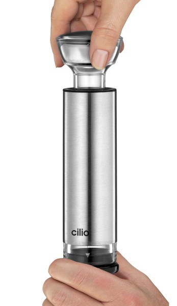 Cilio Weinpumpe CAMPANIA mit 4 Stopfen inkl. Datumsskala