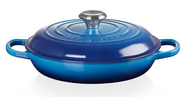 Le Creuset Gourmet-Profitopf Signature Gusseisen Azure Blau 30cm