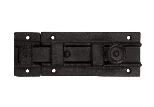 Türriegel Schlossriegel Rustikal Schieberiegel Gusseisen Schwarz 20cm