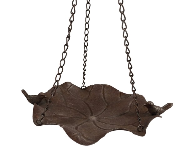 Vogeltränke Hängend Vogelbad Vogelfutterschale zum Aufhängen Antik-Stil Braun