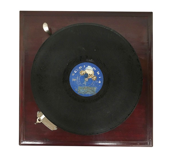 Grammophon Antik-Stil 4-Eckig Nostalgie Schellackplatten Trichter Grammofon