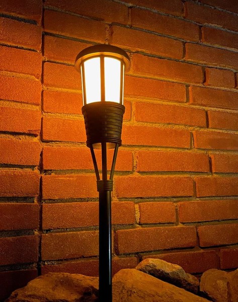 Solar Gartenfackel LED Gartenleuchte 2 Stück Schwarz Solarleuchte Flackernd 61cm