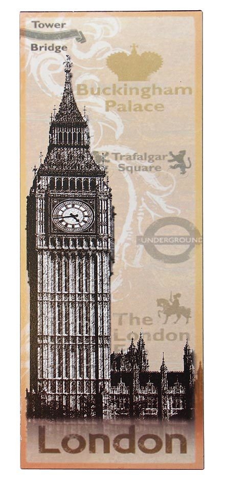 Nostalgie Blechschild Big Ben London England Vintage Dekoschild 50x20cm