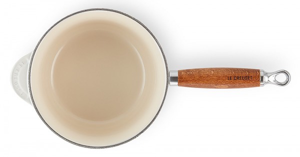 Le Creuset Profitopf mit Holzgriff Gusseisen Meringue 18cm
