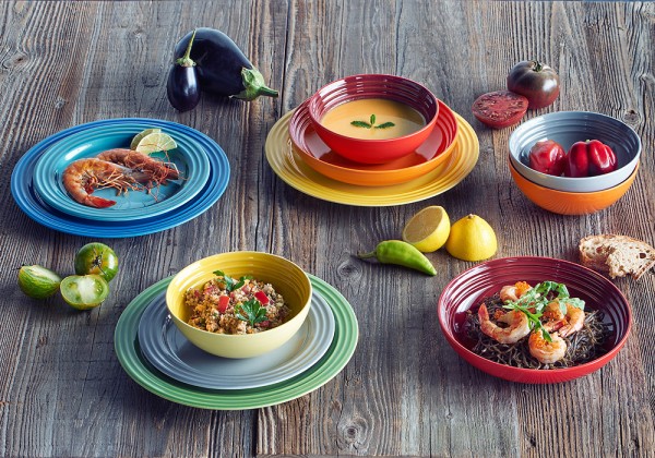 Le Creuset Suppenteller Steinzeug Ofenrot 22cm