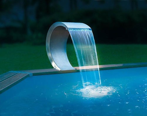 Ubbink MAMBA LED Wasserfall Element Edelstahl 54cm