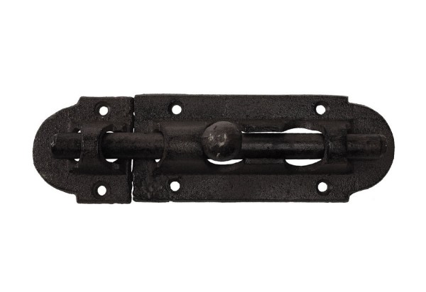 Rustikaler Türriegel Schlossriegel Schieberiegel Gusseisen Schwarz Antik-Stil 19,5cm