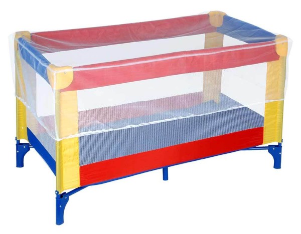 Moskitonetz für Babybett Reisebett Insektenschutz Kinderbett Weiß 130x70cm
